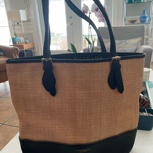 Isaac Mizrahi Black and Tan Women's Tote